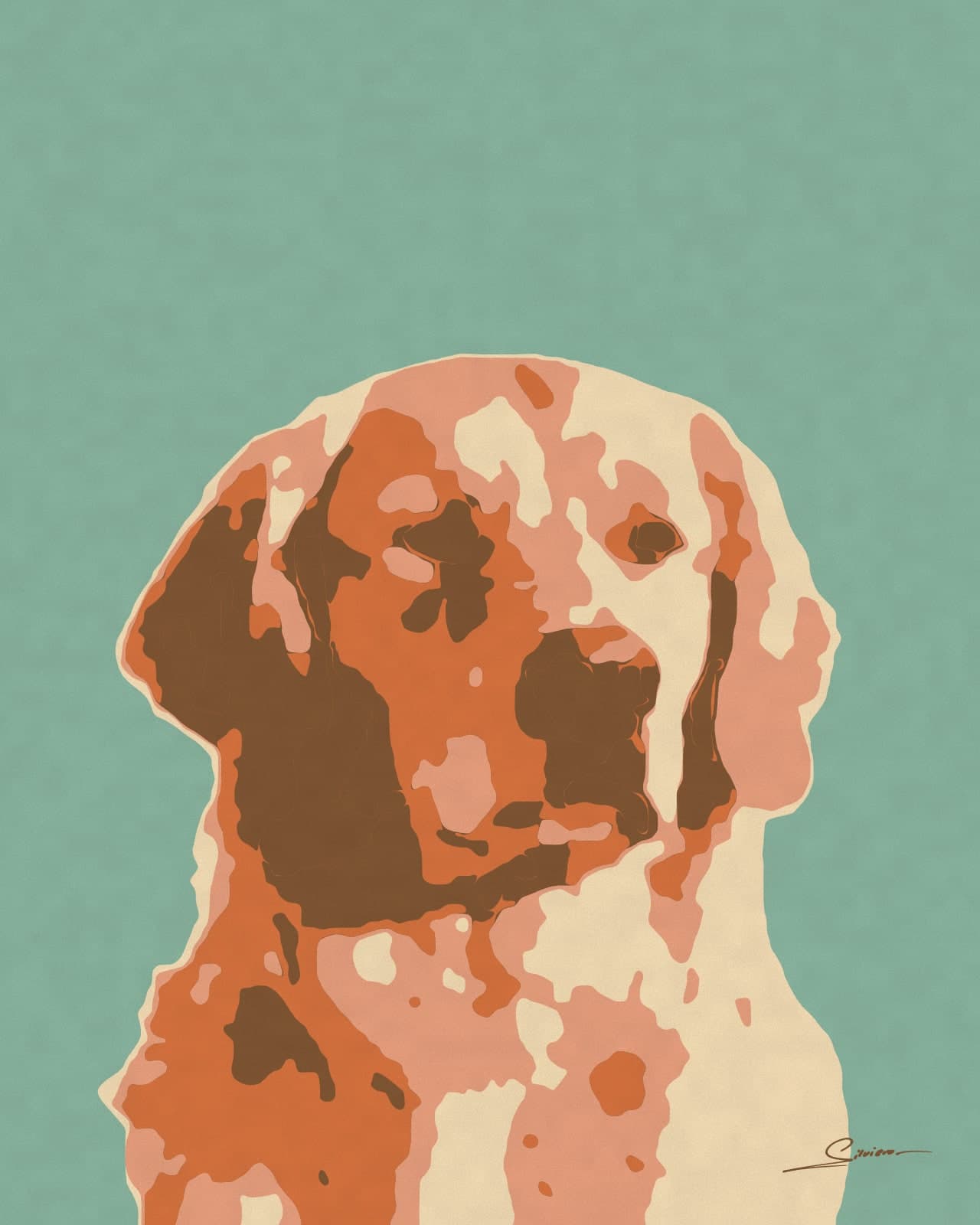 Painting of a Golden Retriever