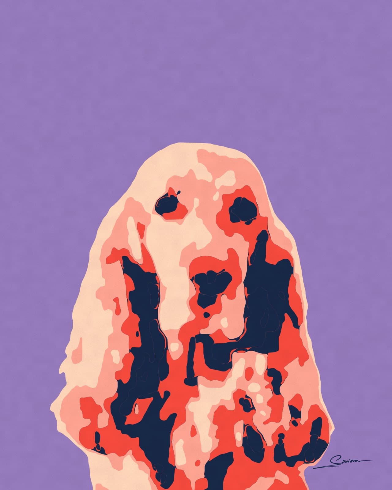 Painting of a golden Cocker Spaniel